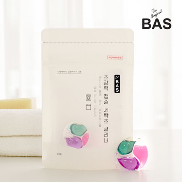 BAS 강력 캡슐형 세탁조 클리너 1세트(6개입)/바스 세탁조청소 세탁조세정제